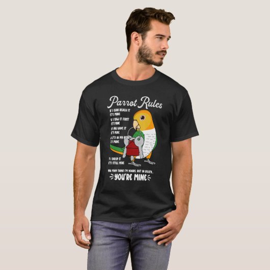 Parrot House Rules It's Mine I White-bellied Caiqu Tシャツ (正面フル)