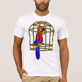 Parrot In A Cage Mens T-Shirt Tシャツ (正面)