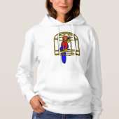 Parrot In A Cage Womens Hoodie パーカ (正面)