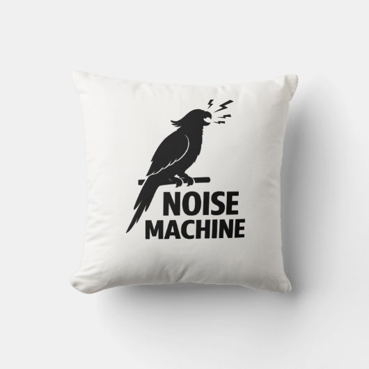 Parrot Noise Machine Funny Pet Owner Design クッション (正面)