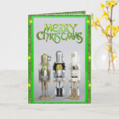 Parrot Nutcracker Christmas Card カード (黄色い花)