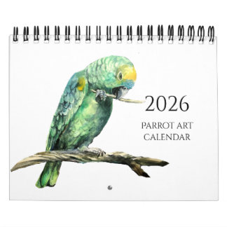 Parrot paintings Calendar カレンダー
