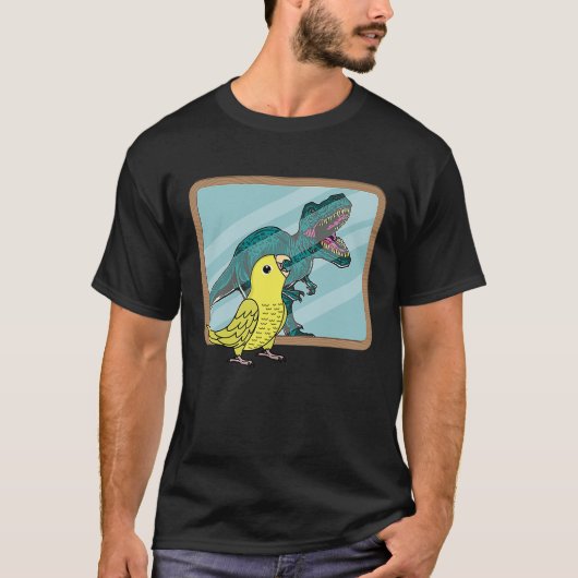 Parrot & Reflection Iイエローパラットー Tシャツ (正面)