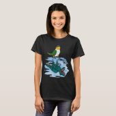 Parrot & Reflection I黒い頭を持つCaique Tシャツ (正面フル)