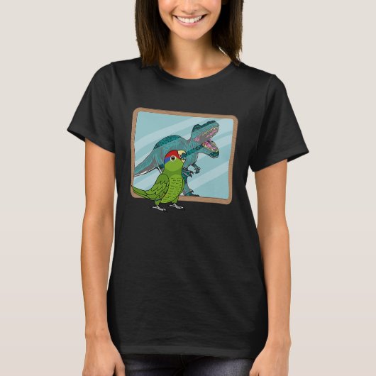 Parrot & Rex Reflection I Mexican Red headed Amazo Tシャツ (正面)