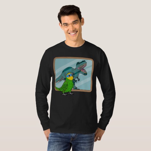 Parrot & Rex Reflection I Orange winged Amazon Tシャツ (正面フル)