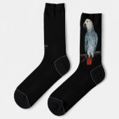 Parrot Socks Personalized African Grey Socks ソックス (左)