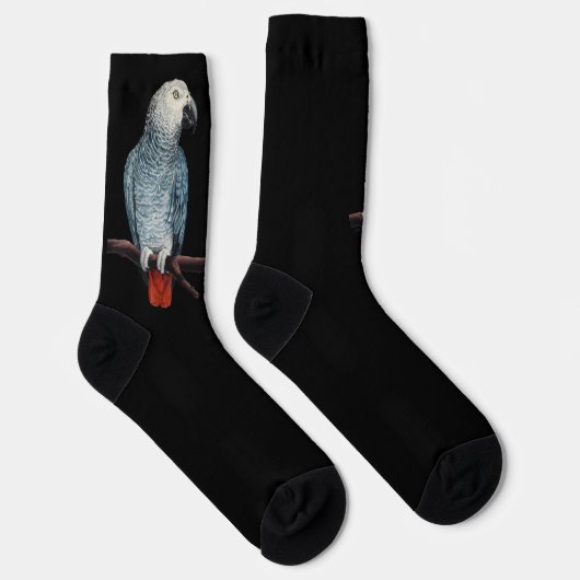 Parrot Socks Personalized African Grey Socks ソックス (右)