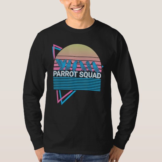 Parrot Squad Parrot Squad Cockatiel Retro Tシャツ (正面)