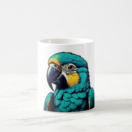Parrot Tropical Bird Design Mug コーヒーマグカップ (中央)
