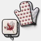 Parrot Tulip long 鍋つかみ&鍋敷きセット (正面/裏面)