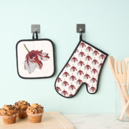 Parrot Tulip long 鍋つかみ&鍋敷きセット