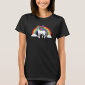 Parrot Unicorn Rainbow I Violet Indian Ringneck Pr Tシャツ (正面)