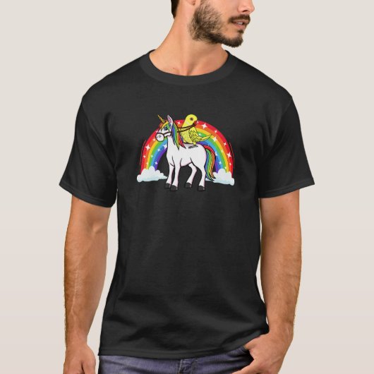 Parrot Unicorn Rainbow I Yellow Indian Ringneck Pr Tシャツ (正面)