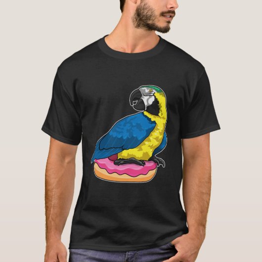 Parrot with Donut Tシャツ (正面)