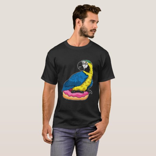 Parrot with Donut Tシャツ (正面フル)