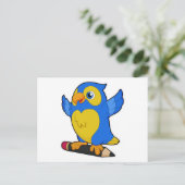 Parrot with Pencil ポストカード (スタンド正面)