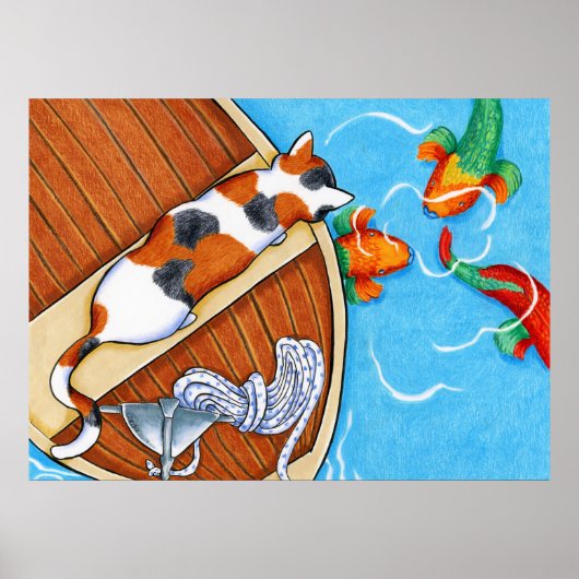 Parrotfish ：インクカラーペンシルスケッチby Andie ポスター (正面)