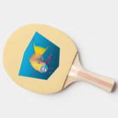 Parrotfish -デザイングラデーション青の背景 | 卓球ラケット (横)