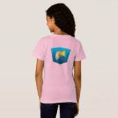Parrotfish -デザイングラデーション青の背景 | tシャツ (裏面フル)