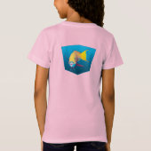 Parrotfish -デザイングラデーション青の背景 | tシャツ (裏面)