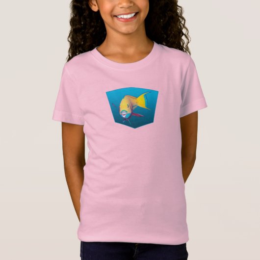 Parrotfish -デザイングラデーション青の背景 | tシャツ (正面)