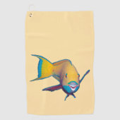 Parrotfish -抽象デザイン – 写真の切り取り | ゴルフタオル (正面)