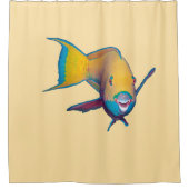 Parrotfish -抽象デザイン – 写真の切り取り | シャワーカーテン (正面)
