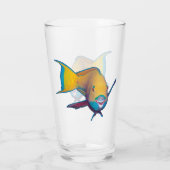 Parrotfish -抽象デザイン – 写真の切り取り | タンブラーグラス (裏面)