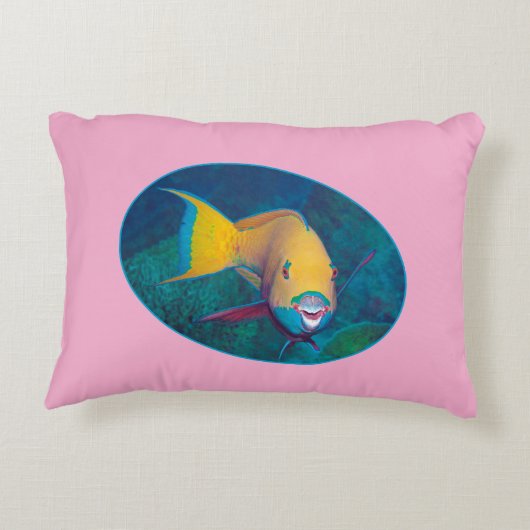 Parrotfish Underwaterphoto – 写真デザイン | アクセントクッション (裏面)