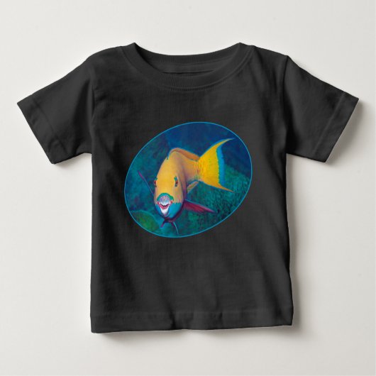 Parrotfish Underwaterphoto - Photographic design | ベビーTシャツ (正面)