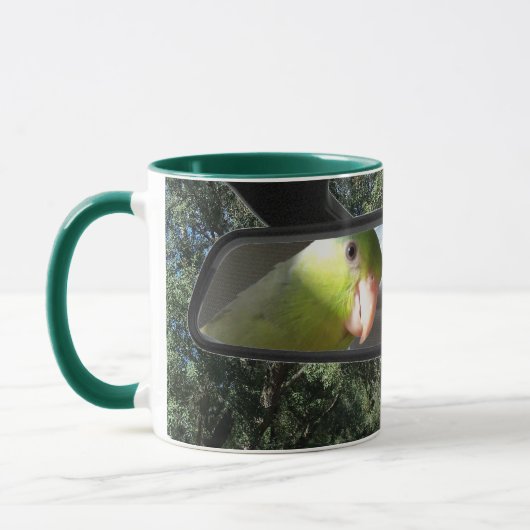Parrotletの鳥のコーヒー・マグの信号器のコップの写真の芸術 マグカップ (左)