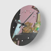 Parrotlet Wall Clock**の読説明 ラウンド壁時計 (傾斜)
