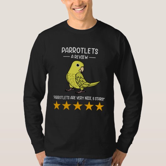 Parrots A Review Yellow Parrotlet Tシャツ (正面)