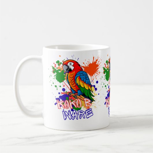Parrots are colorful コーヒーマグカップ (左)