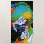 Parrots - Best friends ビーチタオル (正面)