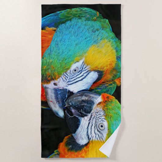 Parrots - Best friends ビーチタオル (正面)