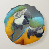 Parrots in love ラウンドクッション (裏面)