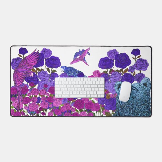 Parrots Love Bears デスクマット (キーボード&マウス)