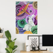 Parrots Love Rabbits ポスター (ホームオフィス)