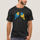 parrots peace love couple tシャツ (正面)