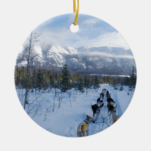 ParrotSleds -景色 セラミックオーナメント (正面)