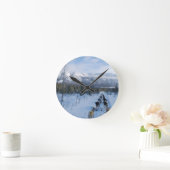 ParrotSleds -景色 ラウンド壁時計 (ホーム)