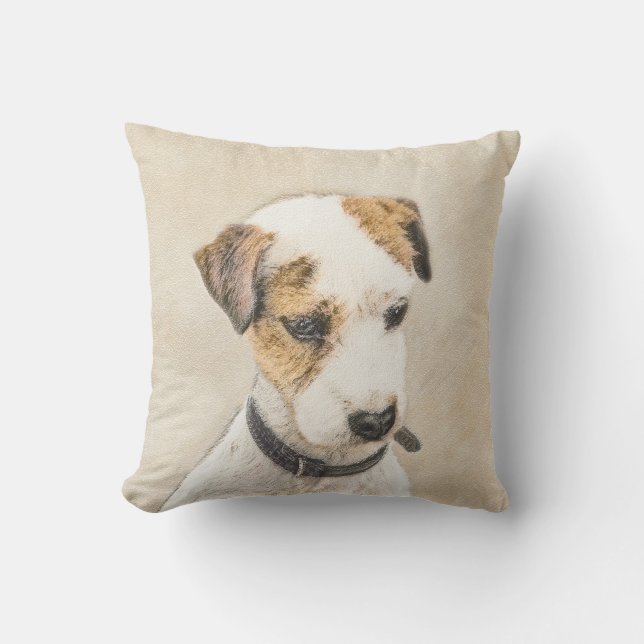 Parson Jack Russell Terrier 絵画's - Dog Art アウトドアクッション (正面)