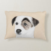 Parson Jack Russell Terrier 絵画's - Dog Art アクセントクッション (裏面)