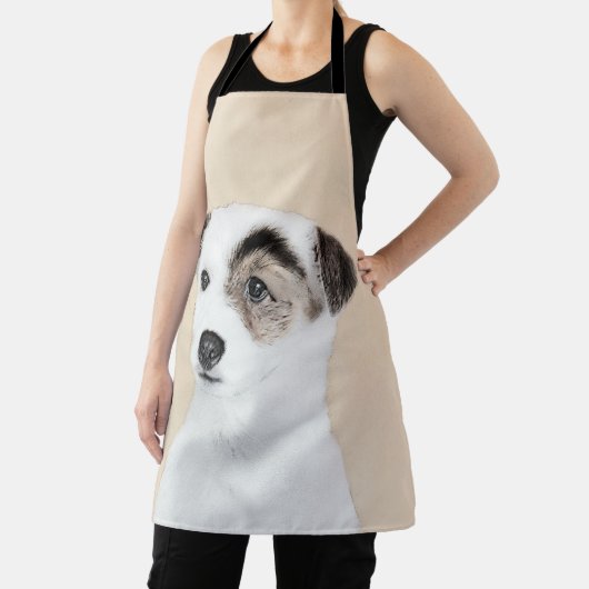 Parson Jack Russell Terrier 絵画's - Dog Art エプロン (インサイチュ)