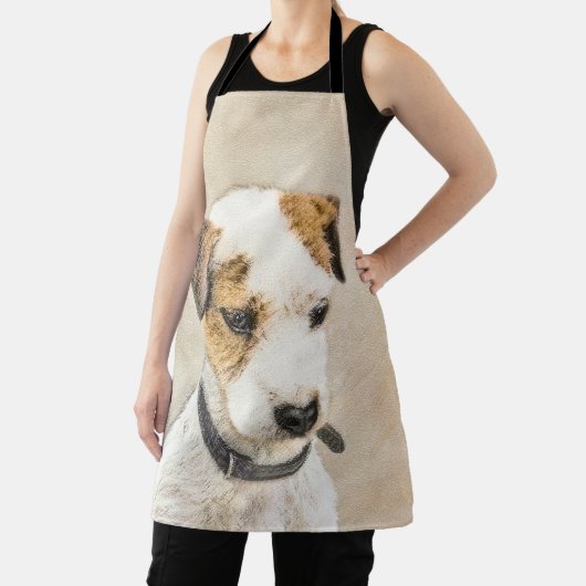 Parson Jack Russell Terrier 絵画's - Dog Art エプロン (インサイチュ)