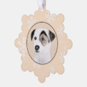 Parson Jack Russell Terrier 絵画's - Dog Art オーナメントカード (左)