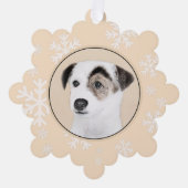 Parson Jack Russell Terrier 絵画's - Dog Art オーナメントカード (正面)