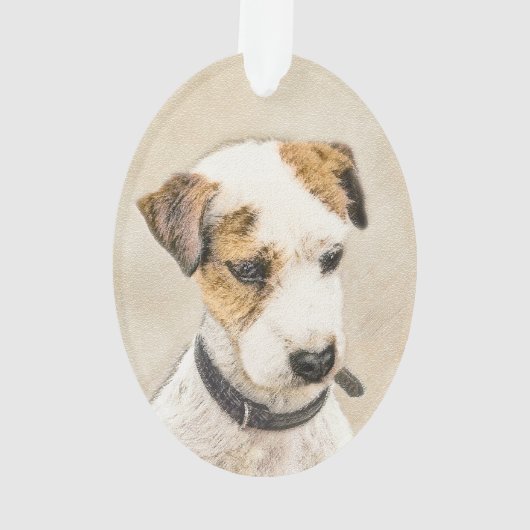Parson Jack Russell Terrier 絵画's - Dog Art オーナメント (裏面)